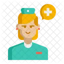 간호사 여자 간호사 의료 아이콘