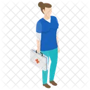 Nurse Female Attendant Medical Assistant Icon