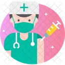 Male Nurse Vaccination Icon