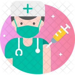 Male Nurse Vaccination  Icon