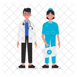 Nurse with doctor  Icon