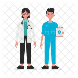 Nurse with doctor  Icon