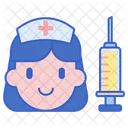 Nursing Lady Nurse Madical Assistant Icon