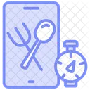 Nutrition Tracking Duotone Line Icon Icon