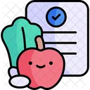 Alimentazione Educazione Kawaii Icon