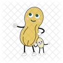 Nuts Character Peanut Mascot Illustration Art アイコン