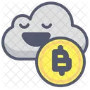 Nuvem Bitcoin Bitcoin Nuvem Ícone