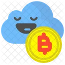 Nuvem Bitcoin Bitcoin Nuvem Ícone