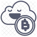 Nuvem Bitcoin Bitcoin Nuvem Ícone