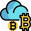 Nuvem Bitcoin Bitcoin Nuvem Ícone