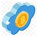 Tecnologia De Nuvem Nuvem Bitcoin Computacao Em Nuvem Ícone