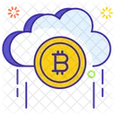 Tecnologia De Nuvem Nuvem Bitcoin Computacao Em Nuvem Ícone