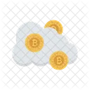 Nuvem Bitcoin Moeda Ícone