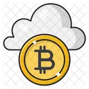 Bitcoin Nuvem Criptografia Ícone
