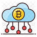 Nuvem Bitcoin Tecnologia De Nuvem Rede Bitcoin Ícone