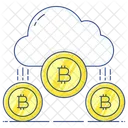 Nuvem Bitcoin Rede Bitcoin Computacao Em Nuvem Ícone