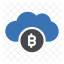 Bitcoin Nuvem Moeda Ícone
