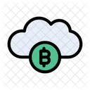 Bitcoin Nuvem Moeda Ícone
