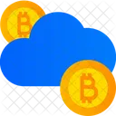 Nuvem Bitcoin Rede Bitcoin Criptomoeda Ícone