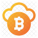Nuvem Bitcoin Bitcoin Nuvem Ícone