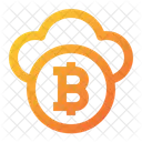 Nuvem Bitcoin Bitcoin Nuvem Ícone