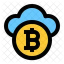 Nuvem Bitcoin Bitcoin Nuvem Ícone