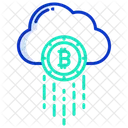Nuvem Bitcoin Rede Bitcoin Nuvem Ícone