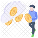 Nuvem bitcoin  Ícone