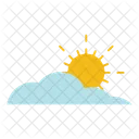 Nuvem Sol Clima Ícone