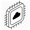 CPU Em Nuvem Processador Em Nuvem Chip De Nuvem Icon