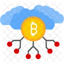 Nuvem de bitcoin  Ícone