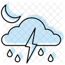 Storm Cloud Color Shadow Thinline Icon Ícone