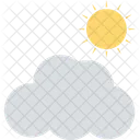 Nuvem Ensolarada Clima Dia Nublado Ícone