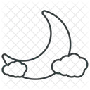 Nuvem Lua Clima Nublado Ícone