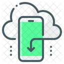 Dispositivos Moveis Aplicativos Nuvem Ícone
