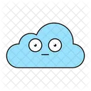 Nuvem Surpresa Expressao Surpresa Emoji De Nuvem Ícone