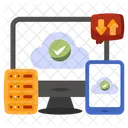 Nuvem Verificada Nuvem Aprovada Tecnologia De Nuvem Ícone