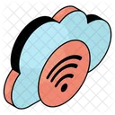 Wifi Na Nuvem Rede Na Nuvem Nuvem Sem Fio Icon