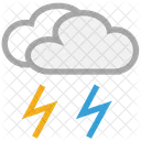 Nuvens Trovao Relampago Ícone