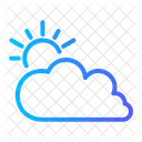 Nuvens E Sol Mau Tempo Sol Ícone