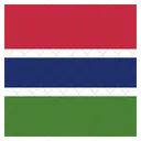 O Gambia Bandeira Ícone