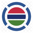 O Gambia Bandeira Ícone