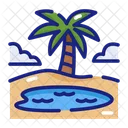 Oasis Water Desert Icon