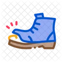 Obdachloser zerrissener Stiefel  Symbol