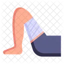 Beinverletzung Verband Oberschenkelverband Symbol