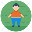 Overweight Obesity Fat Man Icon
