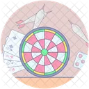 Target Bullseye Dardos De Tiro Con Arco Icono