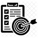 Objetivo Lista De Objetivos Lista De Inventario Icono