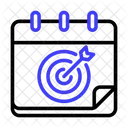 Objetivo Calendario Negocios Icono