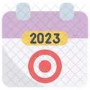 Objetivo 2023 Calendario Icono